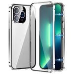 Custodia magnetica per telefono in vetro temperato HD con doppia fibbia, For iPhone 15 Plus, For iPhone 15, For iPhone 13 Pro Max, For iPhone 13 Pro