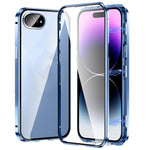 Custodia magnetica per telefono in vetro temperato HD con doppia fibbia, For iPhone 17e / 16e, For iPhone 17, For iPhone 16 Pro Max, For iPhone 16 Pro