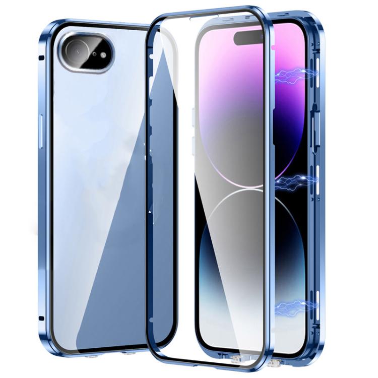 Custodia magnetica per telefono in vetro temperato HD con doppia fibbia, For iPhone 17e / 16e, For iPhone 17, For iPhone 16 Pro Max, For iPhone 16 Pro