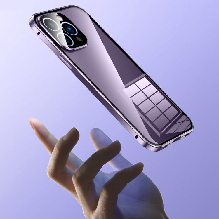 Custodia magnetica per telefono in vetro temperato HD con doppia fibbia, For iPhone 16 Plus, For iPhone 16, For iPhone 15 Pro Max, For iPhone 15 Pro