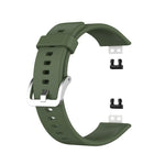 Cinturino per orologio con fibbia in acciaio color argento siliconico, For Huawei Watch Fit Special Edition