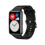 Cinturino per orologio con fibbia in acciaio color argento siliconico, For Huawei Watch Fit Special Edition