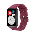Cinturino per orologio con fibbia in acciaio color argento siliconico, For Huawei Watch Fit Special Edition