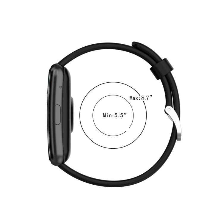 Cinturino per orologio con fibbia in acciaio color argento siliconico, For Huawei Watch Fit Special Edition