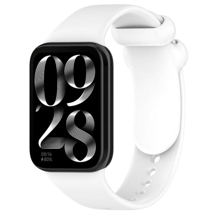 Cinturino per orologio in silicone con fibbia nera tinta unita, For Xiaomi Band 10 Pro / Redmi Watch 6 / 5