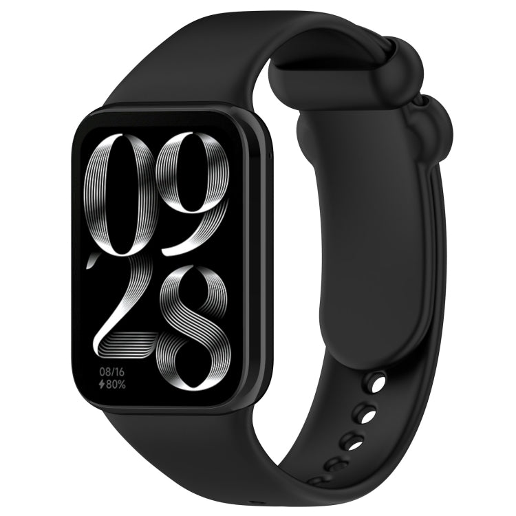 Cinturino per orologio in silicone con fibbia nera tinta unita, For Xiaomi Band 10 Pro / Redmi Watch 6 / 5