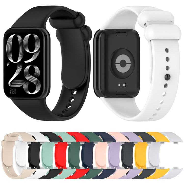 Cinturino per orologio in silicone con fibbia nera tinta unita, For Xiaomi Band 10 Pro / Redmi Watch 6 / 5