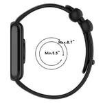 Cinturino per orologio in silicone con fibbia nera tinta unita, For Xiaomi Band 10 Pro / Redmi Watch 6 / 5