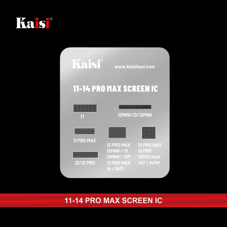 Stencil Reballing IC BGA Kaisi per schermo LCD per iPhone da 11 a 14 Pro Max