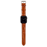 Cinturino da polso in pelle con texture coccodrillo, For Apple Watch Series 7 45mm / 6 & SE & 5 & 4 44mm / 3 & 2 & 1 42mm, For Apple Watch Ultra 49mm / Series 8&7 45mm / SE 2&6&SE&5&4 44mm / 3&2&1 42mm                                                   ...