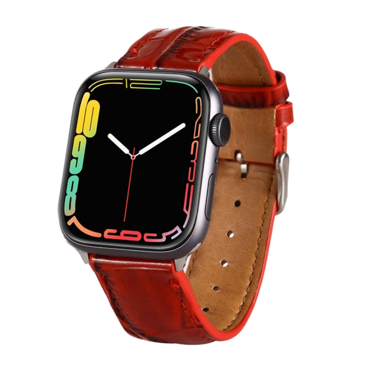 Cinturino in pelle effetto coccodrillo per Apple Watch