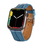 Cinturino da polso in pelle con texture coccodrillo, For Apple Watch Series 7 45mm / 6 & SE & 5 & 4 44mm / 3 & 2 & 1 42mm, For Apple Watch Ultra 49mm / Series 8&7 45mm / SE 2&6&SE&5&4 44mm / 3&2&1 42mm                                                   ...