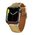 Cinturino da polso in pelle con texture coccodrillo, For Apple Watch Series 7 45mm / 6 & SE & 5 & 4 44mm / 3 & 2 & 1 42mm, For Apple Watch Ultra 49mm / Series 8&7 45mm / SE 2&6&SE&5&4 44mm / 3&2&1 42mm                                                   ...