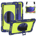 Custodia per tablet in silicone a contrasto per PC con rotazione di 360 gradi, For Samsung Galaxy Tab S9, For Samsung Galaxy Tab S9+