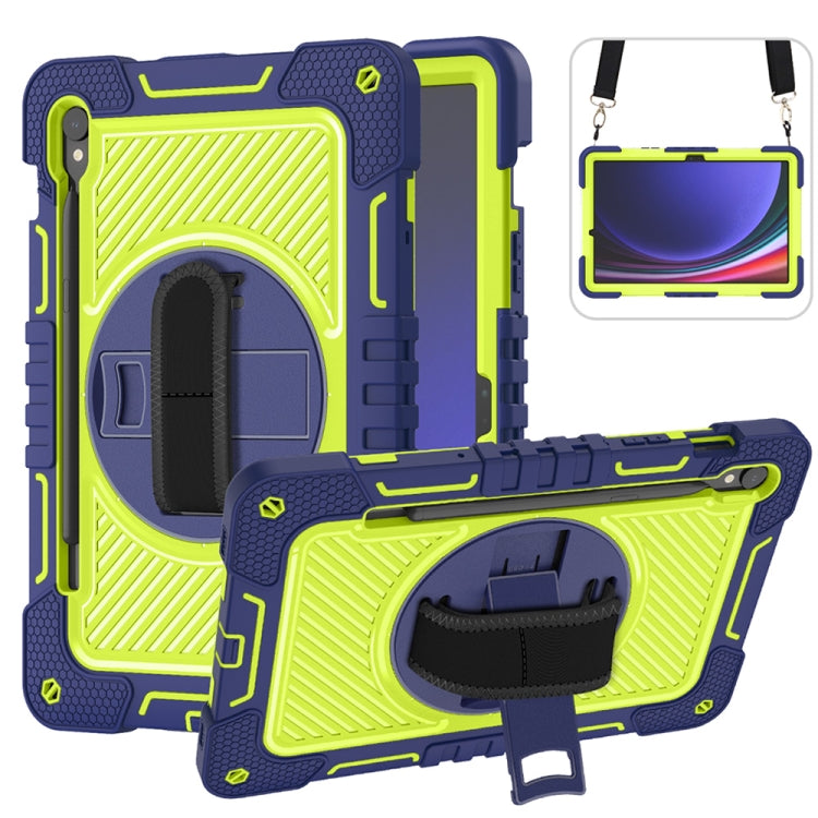Custodia per tablet in silicone a contrasto per PC con rotazione di 360 gradi, For Samsung Galaxy Tab S9, For Samsung Galaxy Tab S9+