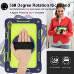 Custodia per tablet in silicone a contrasto per PC con rotazione di 360 gradi, For Samsung Galaxy Tab S9, For Samsung Galaxy Tab S9+