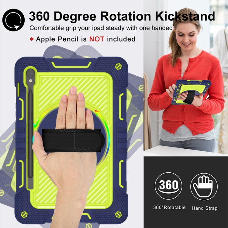 Custodia per tablet in silicone a contrasto per PC con rotazione di 360 gradi, For Samsung Galaxy Tab S9, For Samsung Galaxy Tab S9+