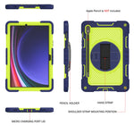 Custodia per tablet in silicone a contrasto per PC con rotazione di 360 gradi, For Samsung Galaxy Tab S9, For Samsung Galaxy Tab S9+