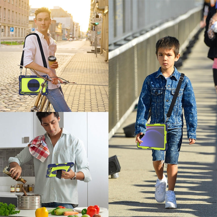 Custodia per tablet in silicone a contrasto per PC con rotazione di 360 gradi, For Samsung Galaxy Tab S9, For Samsung Galaxy Tab S9+