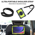 Custodia per tablet in silicone a contrasto per PC con rotazione di 360 gradi, For Samsung Galaxy Tab S9, For Samsung Galaxy Tab S9+