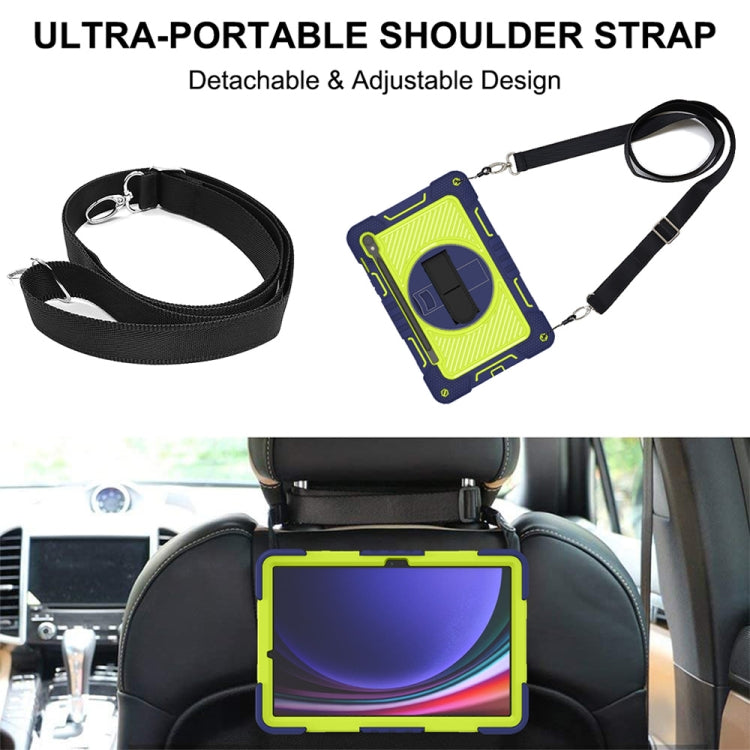 Custodia per tablet in silicone a contrasto per PC con rotazione di 360 gradi, For Samsung Galaxy Tab S9, For Samsung Galaxy Tab S9+