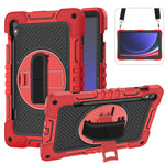 Custodia per tablet in silicone a contrasto per PC con rotazione di 360 gradi, For Samsung Galaxy Tab S9, For Samsung Galaxy Tab S9+