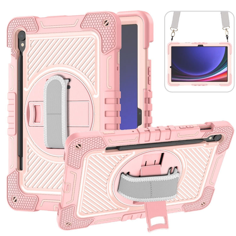 Custodia per tablet in silicone a contrasto per PC con rotazione di 360 gradi, For Samsung Galaxy Tab S9, For Samsung Galaxy Tab S9+