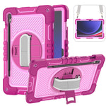 Custodia per tablet in silicone a contrasto per PC con rotazione di 360 gradi, For Samsung Galaxy Tab S9, For Samsung Galaxy Tab S9+