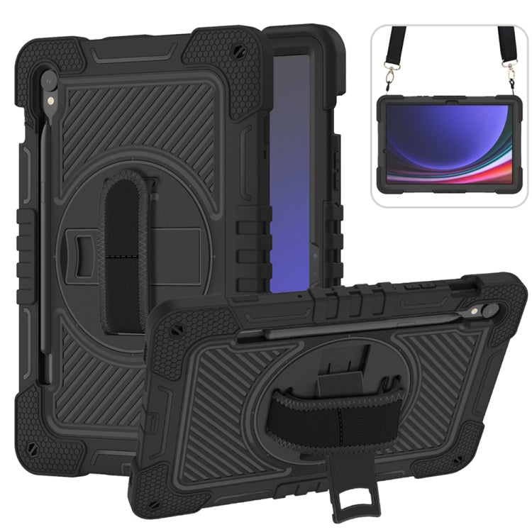 Custodia per tablet in silicone a contrasto per PC con rotazione di 360 gradi, For Samsung Galaxy Tab S9, For Samsung Galaxy Tab S9+