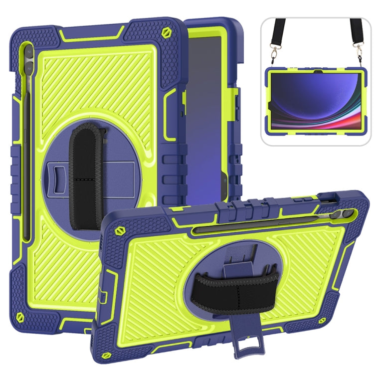 Custodia per tablet in silicone a contrasto per PC con rotazione di 360 gradi, For Samsung Galaxy Tab S9, For Samsung Galaxy Tab S9+