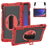 Custodia per tablet in silicone a contrasto per PC con rotazione di 360 gradi, For Samsung Galaxy Tab S9, For Samsung Galaxy Tab S9+