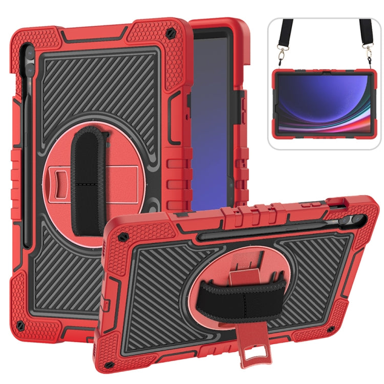 Custodia per tablet in silicone a contrasto per PC con rotazione di 360 gradi, For Samsung Galaxy Tab S9, For Samsung Galaxy Tab S9+