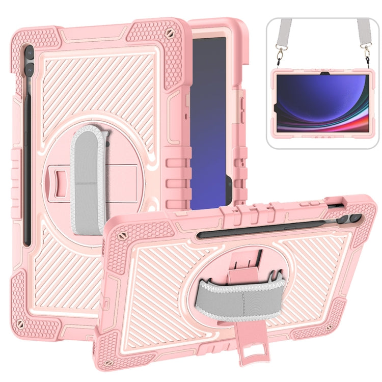 Custodia per tablet in silicone a contrasto per PC con rotazione di 360 gradi, For Samsung Galaxy Tab S9, For Samsung Galaxy Tab S9+