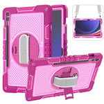 Custodia per tablet in silicone a contrasto per PC con rotazione di 360 gradi, For Samsung Galaxy Tab S9, For Samsung Galaxy Tab S9+
