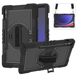 Custodia per tablet in silicone a contrasto per PC con rotazione di 360 gradi, For Samsung Galaxy Tab S9, For Samsung Galaxy Tab S9+