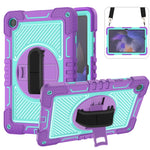 Custodia per tablet in silicone a contrasto per PC con rotazione di 360 gradi, For Samsung Galaxy Tab A11+, For Samsung Galaxy Tab A11, For Samsung Galaxy Tab A9+, For Samsung Galaxy Tab A9