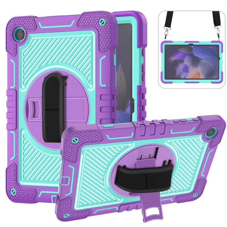 Custodia per tablet in silicone a contrasto per PC con rotazione di 360 gradi, For Samsung Galaxy Tab A11+, For Samsung Galaxy Tab A11, For Samsung Galaxy Tab A9+, For Samsung Galaxy Tab A9