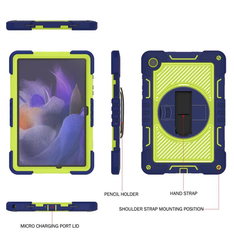 Custodia per tablet in silicone a contrasto per PC con rotazione di 360 gradi, For Samsung Galaxy Tab A11+, For Samsung Galaxy Tab A11, For Samsung Galaxy Tab A9+, For Samsung Galaxy Tab A9