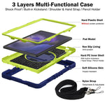 Custodia per tablet in silicone a contrasto per PC con rotazione di 360 gradi, For Samsung Galaxy Tab A11+, For Samsung Galaxy Tab A11, For Samsung Galaxy Tab A9+, For Samsung Galaxy Tab A9
