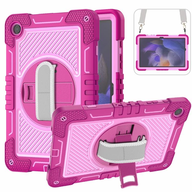 Custodia per tablet in silicone a contrasto per PC con rotazione di 360 gradi, For Samsung Galaxy Tab A11+, For Samsung Galaxy Tab A11, For Samsung Galaxy Tab A9+, For Samsung Galaxy Tab A9
