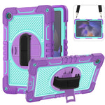 Custodia per tablet in silicone a contrasto per PC con rotazione di 360 gradi, For Samsung Galaxy Tab A11+, For Samsung Galaxy Tab A11, For Samsung Galaxy Tab A9+, For Samsung Galaxy Tab A9