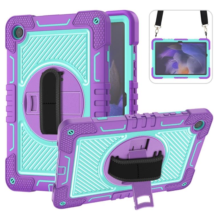 Custodia per tablet in silicone a contrasto per PC con rotazione di 360 gradi, For Samsung Galaxy Tab A11+, For Samsung Galaxy Tab A11, For Samsung Galaxy Tab A9+, For Samsung Galaxy Tab A9