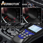 Strumento di scansione diagnostica per lettore di codici OBD2 per auto AERMOTOR V850