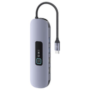 USAMS US-SJ644 PD100W HUB multifunzionale di tipo C 10 in 1 in lega di alluminio con luce, 10 in 1