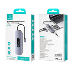 USAMS US-SJ644 PD100W HUB multifunzionale di tipo C 10 in 1 in lega di alluminio con luce, 10 in 1