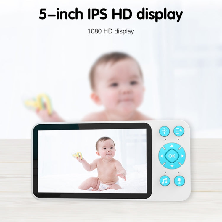 Telecamera baby monitor 5 pollici con visione notturna e app