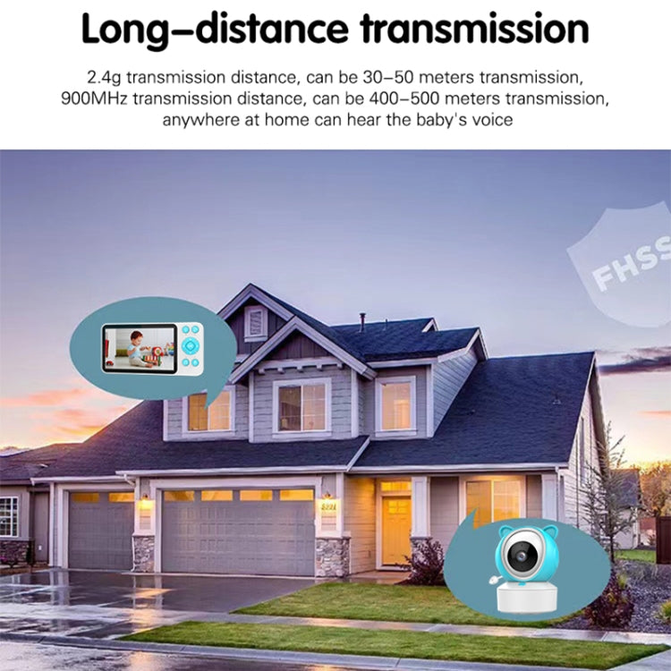 Telecamera baby monitor 5 pollici con visione notturna e app