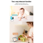 Telecamera baby monitor 5 pollici con visione notturna e app