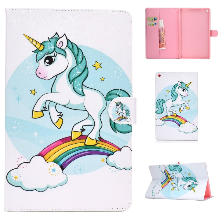 Custodia portafoglio in pelle PU per Kindle Fire HD 10 2017