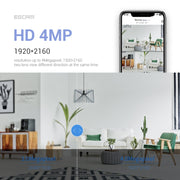 ESCAM PT212 Telecamera WiFi per cani robot con doppia lente da 4 MP Supporta archiviazione su cloud/Audio bidirezionale/Visione notturna, US Plug, UK Plug, EU Plug, AU Plug